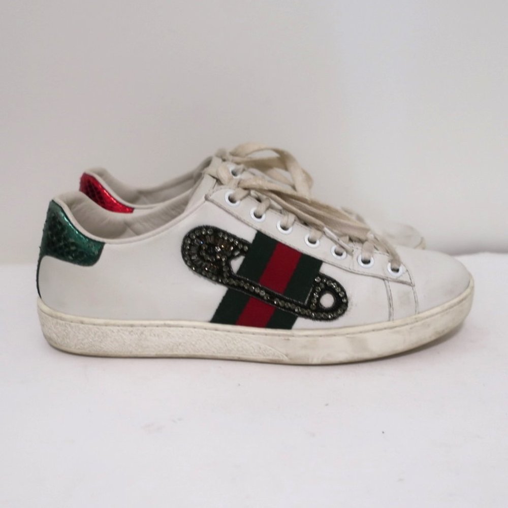 Gucci Ace Safety Pin Low Top Sneakers - Picture 2 of 14